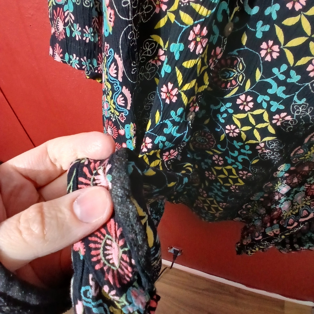 Multicolor Patterned Earthbound Xxl Button Up Shi… - image 5